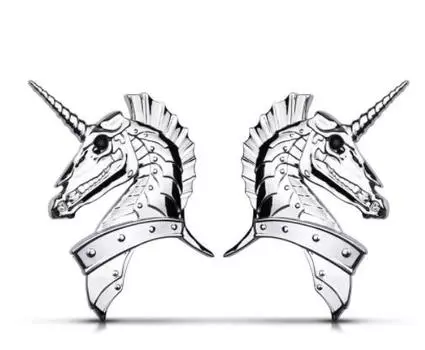 2 шт. Военная лошадь, старинная 3D хромированная металлическая Автомобильная наклейка, животное, единорог, искусственное брызговик, автомобильный Стайлинг