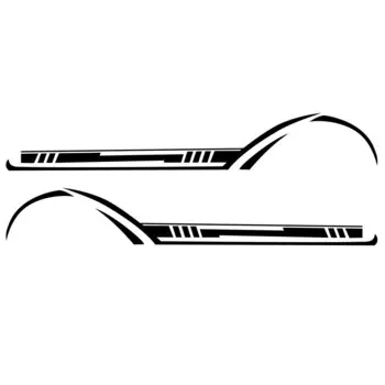 2 шт., виниловые наклейки на боковые полосы автомобиля