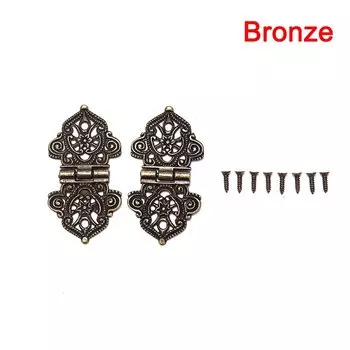 2 шт. винтажные полые петли с цветком из сплава 24*54 мм, мебельная фурнитура, сделай сам, коробка, металлические петли