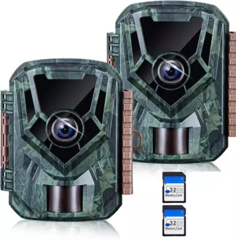 2 шт., водонепроницаемая камера для наблюдения за дикой природой, 36 МП, 2,7 к