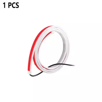 2 шт. водонепроницаемая силиконовая светодиодная лента для дверей автомобиля, сигнальные огни, предупреждение о открытии двери, стробоскопическая мигающая лампа, 12 В, декоративная светодиодная полоса, красный цвет