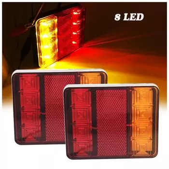 2 шт., водонепроницаемые долговечные светодиодные задние фонари, 12 В