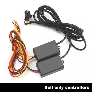 2 шт. водонепроницаемые гибкие светодиодные ленты, DRL дневные ходовые огни с последовательным потоком, переключающиеся фары