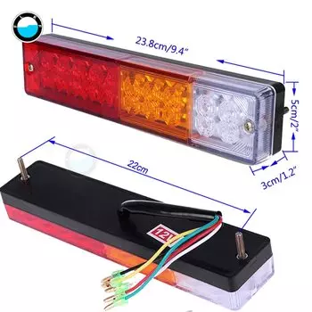 2 шт., задние светодиодсветодиодный фонари для прицепа/грузовика, 8/26 светодиодов