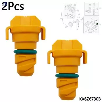 2 шт., заглушка для слива масла двигателя автомобиля, ABS Замена для Edge Ford F150 F-150 2015 - 2020 KX6Z6730B, пластиковый зажим, практичная фотография