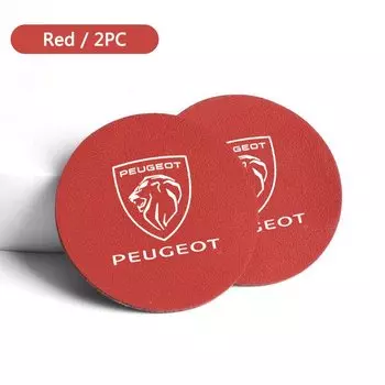 2 шт. замшевые автомобильные коврики для подставки для чашек с отделениями для воды, нескользящие подушечки для Peugeot 206 207 307 308 408 508 301 3008 2008 5008 RCZ, аксессуары