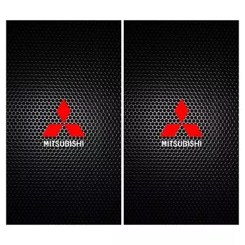 2 шт., защитная пленка для центральной стойки с логотипом автомобиля, наклейка против царапин, наклейка для Mitsubishi ASX Lancer Pajero Outlander L200 Lancer EX