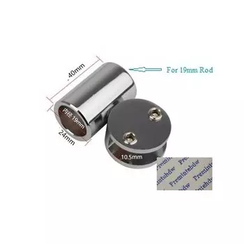 2 шт., зажим для крепления стекла на трубе из нержавеющей стали, 19 мм, 25 мм