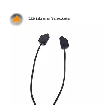 2 шт., желтый/красный автомобильный универсальный монитор слепых зон, дальність обнаружения, вспомогательная световая лампа после рынка, BSD BSA BSM, линза бокового зеркала