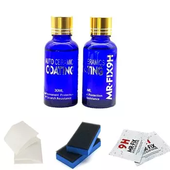 2 шт., жидкое керамическое покрытие для автомобиля, 30 мл, 9H