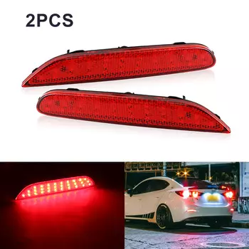 2 светодиодные отражатели для бампера Infiniti Q50 QX56 QX60 QX80 Nissan Pathfinder Rogue Функция как хвостовой, тормозной и задний противотуманный фонарь