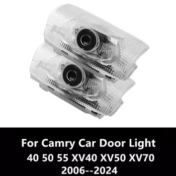 2 светодиодных автомобильных дверных фонаря, сигнальные лампы накаливания, ночные сигнальные огни для Toyota Camry 40, 50 55 70 XV40 XV50 XV70 2006-2024