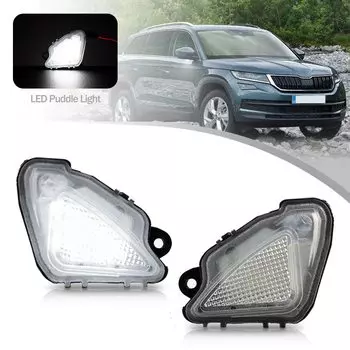 2 светодиодных лампы под боковым зеркалом для Skoda Octavia Superb Kodiaq Karoq 2017-2021 VW T-Roc 2020 # 3Т 0945291 A