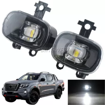 2 светодиодных противотуманных фар в сборе для Nissan Navara NP300 D23 Facelift 2020 2021 2022, передние автомобильные фары, линзы DRL 12 В, белый цвет