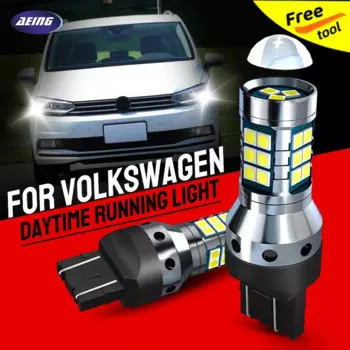 2 * W21W 7440 светодиодные дневные ходовые огни без ошибок для VW Passat B8 Caravelle Ransporter Transporter T6 Touran 5T1 EOS Polo 6C