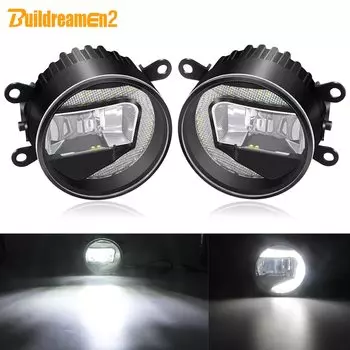 2 в 1 Автомобильные светодиодные противотуманные фары в сборе, дневные ходовые огни для Mitsubishi L200 Colt Enterprise Pajero Eclipse Outlander Galant Triton