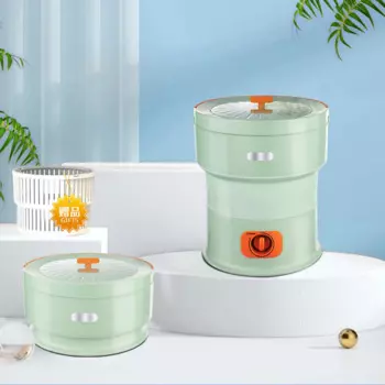 2 в 1 Складная портативная мини-турбо стиральная машина 9 л ультразвуковая шайба