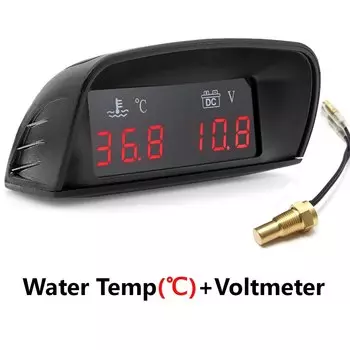 2 в 1, вольтметр с ЖК-дисплеем и датчиком температуры воды