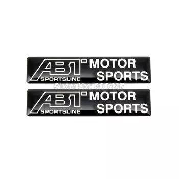 2 x 3D автомобильный Стайлинг алюминиевая клейкая наклейка Автомобильный багажник фотоклейкий значок для ABT Sportsline