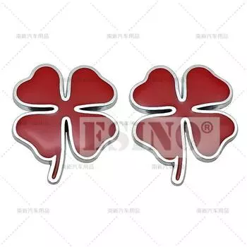 2 x Автомобильная 3D металлическая хромированная эмблема из цинкового сплава счастливая фотосессия четырехлитовый автомобильный значок кузова багажника крыла клейкая наклейка