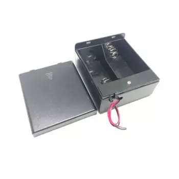 2 x D Размер коробка для хранения аккумуляторов 3 В DIY перезаряжаемый провод Leaded батареи Чехол чехол 2 слота с переключателем