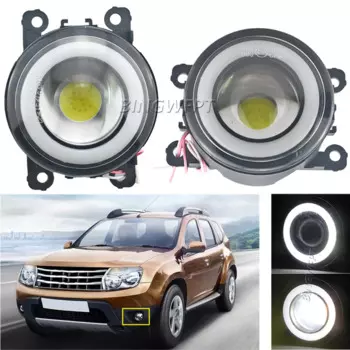 2 X противотуманные глаза ангела для Renault Duster 2012, 2013, 2014, 2015, для Dacia Duster 2010-2015, автомобильные задние линзы, противотуманные фары H11