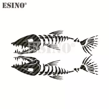 2 x Стайлинг автомобиля, крутая модная красивая рыбья кость, ПВХ 3D резьба, водонепроницаемый корпус автомобиля, искусственная кожа, Декоративная Виниловая наклейка