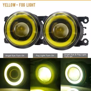 2 X светодиодный ные противотуманные светильник ры с ангельским глазом, передняя противотуманная фара для Ford Focus Fiesta Explorer C-Max Transit Edge Fusion EcoSport Tourneo Ka