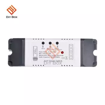 2CH AC85-250V работает с умным модулем переключения двигателя Wifi Tuya RF 433, радиоуправление, 2-канальное встраиваемое реле