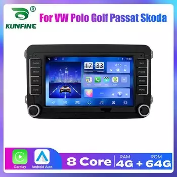 2Din 7-дюймовый Android восьмиядерный автомобильный радиоприемник стерео для VW Polo Golf Passat Skoda octavia экран автомобильный мультимедийный плеер GPS BT Carplay