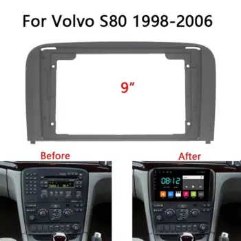 2Din Автомобильная радиоустановка Fascia Для Volvo S80 2001-2006 DVD стерео рамка пластина адаптер монтажный приборная панель комплект отделки