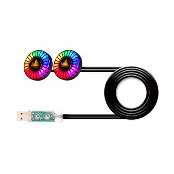 2IN1 автомобильное воздуховыпускное отверстие, умные RGB-подсветки, светодиодная музыкальная ритм-лампа, USB мини-атмосферный светильник, украшение с зажимом для вентиляционного отверстия