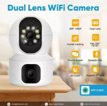 2MP 1080P iCsee APP Двойной объектив Полноцветный AI Гуманоид PTZ WIFI IP-камера Обнаружение движения Домашняя безопасность CCTV Радионяня