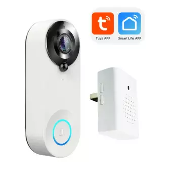 2MP 1080P Tuya Smartlife APP с низким энергопотреблением WIFI IP дверной звонок визуальный дверной видеодомофон с внутренней камерой звонка