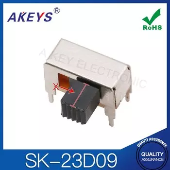 (2P3T) Переключатель питания с циферблатом, 3 передачи, 4 фиксированных ножки, 8 футов, горизонтальный слайд