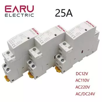 2P AC 220 В 230 В 16A/20A/25A/1NO/1NC 2NO/2NC 50/60 Гц Бытовой модульный контактор переменного тока на DIN-рейку для умного дома, дома, отеля