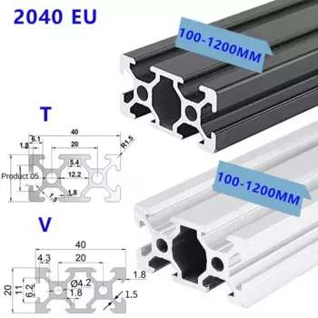 2 шт. Алюминиевый профиль 2040 pmgn для 3D принтеров