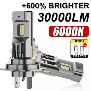 2Pcs 300W Turbo H7 LED CANBUS Свет Мини Головной Светильник 1:1 Размер Беспроводной H7 Автомобиль Светодиодные Лампы Фары Ошибка Бесплатно с Вентилятор 6000K Белый