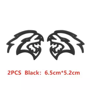 2Pcs 3D Metal Demon Hellcat Emblem Rear Trunk Badge Stickers For Challenger Charger Srt8 Srt10 Sxt Caliber Journey Caravan Ram