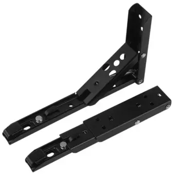 2 шт. черные складные кронштейны для полки из нержавеющей стали GouGouZhi