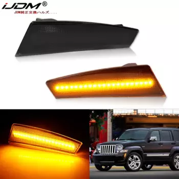 2 шт. Янтарно-желтый T10 12 В боковые габаритные светодиодные фонари для Jeep Cherokee Liberty (KK) 2008-2012 передний бампер указатель поворота, белый