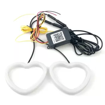 2PCS автомобиль Angel Eye RGB хлопчатобумажное кольцо 12V Led фары DRL мотоцикл Angel Eye Эмбер рулевой свет