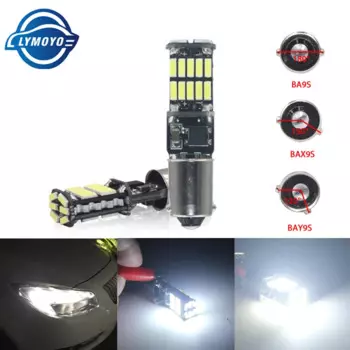 2 шт. BA9S BAY9S BAX9S T4W H6W 4014 26SMD Внутреннее освещение Лампа для приборов Купольный светильник Canbus Боковой клиновой светильник 12 В 6000 К