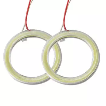 Дневные ходовые огни, 2 шт., Автомобильные светодиодные фары «ангельские глазки», кольцевые светодиодные огни гало, 12 В, 3 Вт, 60 мм, 70 мм, 80 мм, 90 мм, 100 мм, 110 мм, 120 мм