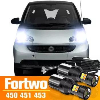 2 шт. двухрежимный светодиодный указатель поворота + дневные ходовые огни, аксессуары для DRL для Smart Fortwo MK1 450 MK2 451 MK3 453 1998-2019