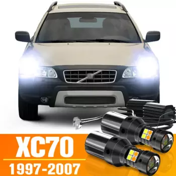 2 шт. двухрежимный светодиодный указатель поворота + дневные ходовые огни, аксессуары для DRL для Volvo XC70 1997-2007 2000 2001 2002 2003 2004 2005 2006