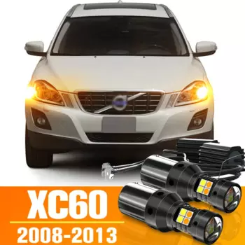 2 шт. двухрежимный светодиодный указатель поворота + дневные ходовые огни, аксессуары для DRL для Volvo XC60 I 2008-2013 2009 2010 2011 2012