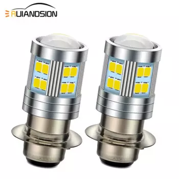 2 шт. H6M P15D P26S P36D 2835SMD 24 светодиода лампа для фар мотоцикла налобный фонарь мопеда скутера мотоцикла 6 в 8 в-30 в 12 В 24 в 800 лм Белый