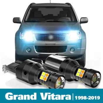 Светодиодный двухрежимный сигнал поворота, 2 шт. + дневная подсветка, ДХО для Suzuki Grand Vitara, аксессуары 1998-2019, 2006, 2012, 2013, 2014, 2015