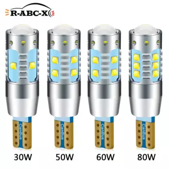 Светодиодные чипы CANBUS 6/10/12/16-SMD XBD с объективом проектора, 2 шт./лот, 30 Вт/50 Вт/60 Вт/80 Вт, 12 В, 24 В, W5W, T10